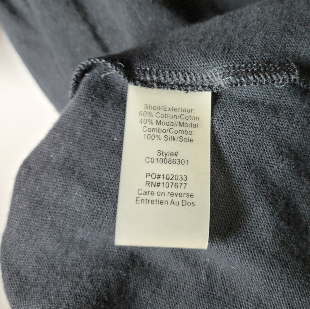 Alice + Olivia Black Sheer Sleeve Tee 100% Silk Detail Size XS - Picture 10 of 10